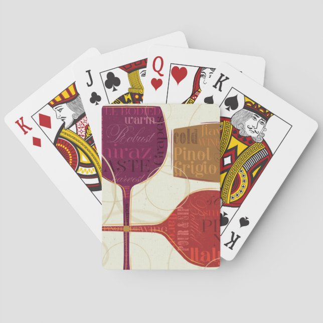 Colorful Wine Poker Cards (Back)