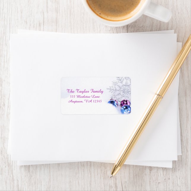 Colorful Winter Wonderland Holiday Address Label (Insitu)