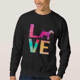 Colorful Wire Fox Terrier Dog Mom Wire Fox Terrier Sweatshirt