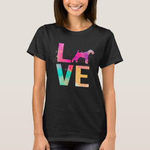 Colorful Wire Fox Terrier Dog Mom Wire Fox Terrier T-Shirt