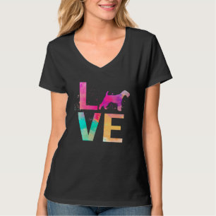 Colorful Wire Fox Terrier Dog Mom Wire Fox Terrier T-Shirt