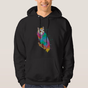 Colorful Wise Bird Forest Animal Cute Owl 1 Hoodie