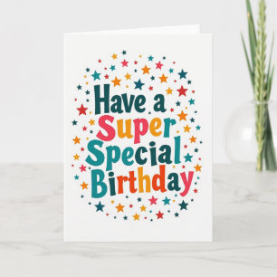 Colorful Wish Birthday Card