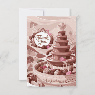 Colorful Wishes Chocolate thank you card