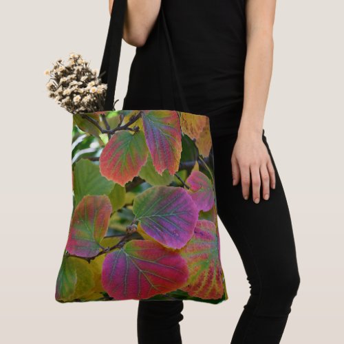 Colorful Witch_Alder Leaves Botanical Tote Bag