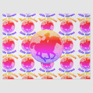 Colorful Witch Riding Horse Tissue Paper