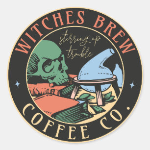 Colorful Witches Brew  Classic Round Sticker