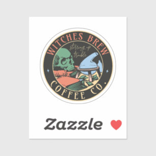 Colorful Witches Brew Vinyl Sticker