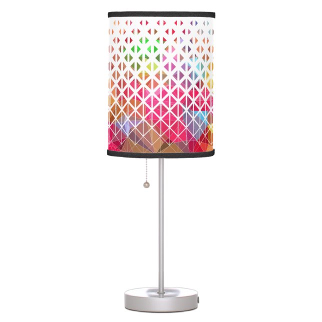 Colorful with a geometric pattern table lamp (Right)