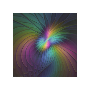 Colorful With Blue Modern Abstract Fractal Art