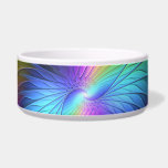 Colorful With Blue Modern Abstract Fractal Art Bowl<br><div class="desc">Fractal Art for the senses.
Design for your pet bowl and more.</div>