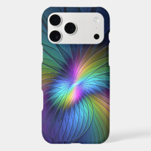 Colorful With Blue Modern Abstract Fractal Art iPhone 17 Pro Max Case