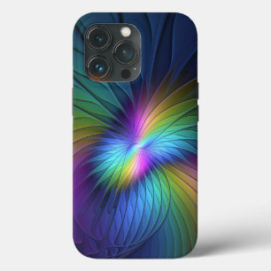 Colorful With Blue Modern Abstract Fractal Art iPhone 13 Pro Case