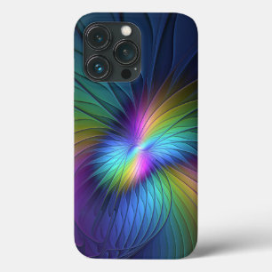Colorful With Blue Modern Abstract Fractal Art iPhone 13 Pro Case