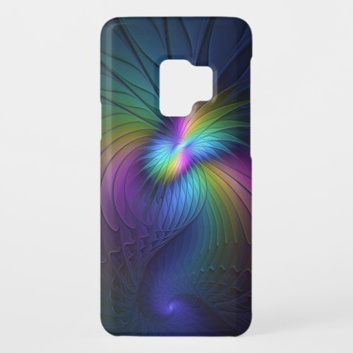 Colorful With Blue Modern Abstract Fractal Art Case_Mate Samsung Galaxy S9 Case