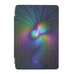 Colorful With Blue Modern Abstract Fractal Art iPad Mini Cover