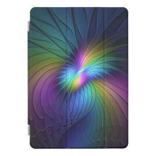 Colorful With Blue Modern Abstract Fractal Art iPad Pro Cover