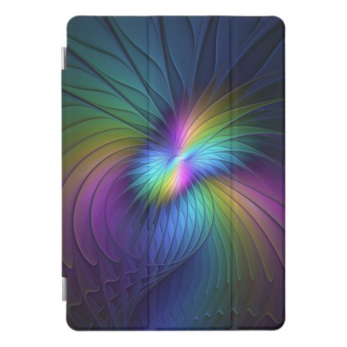 Colorful With Blue Modern Abstract Fractal Art iPad Pro Cover