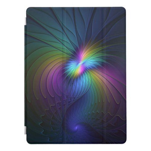 Colorful With Blue Modern Abstract Fractal Art iPad Pro Cover