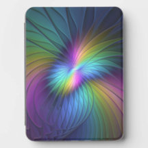 Colorful With Blue Modern Abstract Fractal Art