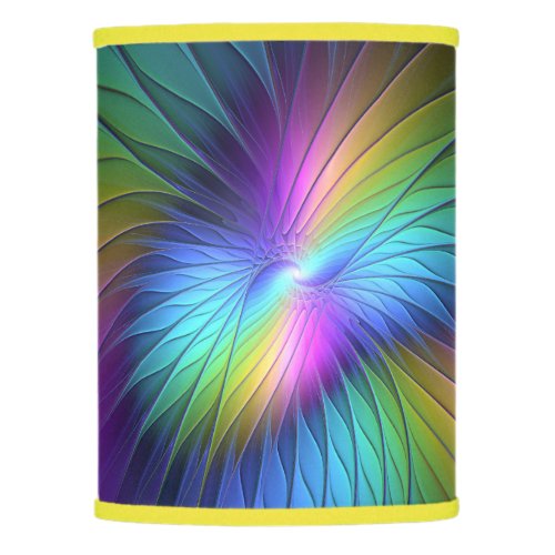 Colorful With Blue Modern Abstract Fractal Art Lamp Shade