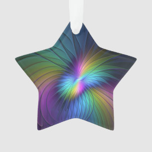 Colorful With Blue Modern Abstract Fractal Art Ornament
