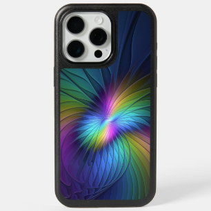 Colorful With Blue Modern Abstract Fractal Art iPhone 15 Pro Max Case