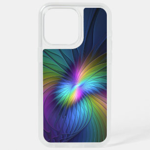 Colorful With Blue Modern Abstract Fractal Art iPhone 15 Pro Max Case