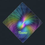 Colorful With Blue Modern Abstract Fractal Pet Bandana<br><div class="desc">Fractal art for the senses.
Design for your dog bandana and more.</div>