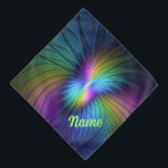 Colorful With Blue Modern Abstract Fractal Pet Bandana<br><div class="desc">Fractal art for the senses.
Design for your dog bandana and more.</div>
