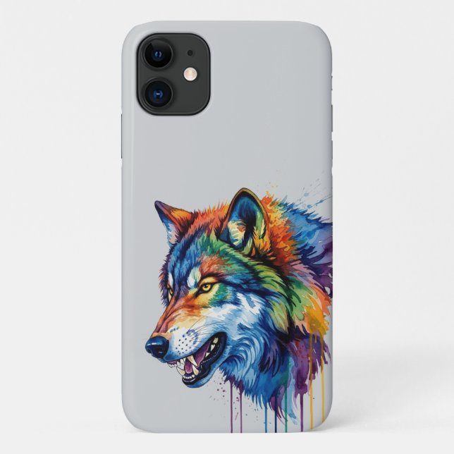 Colorful wolf  Case-Mate iPhone case (Back)