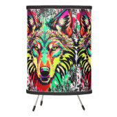 Colorful Wolf Head Lamp - Wolf Lamp - Wolves (Left)