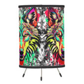 Colorful Wolf Head Lamp - Wolf Lamp - Wolves (Back)