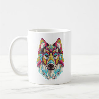 Colorful Wolf Mug
