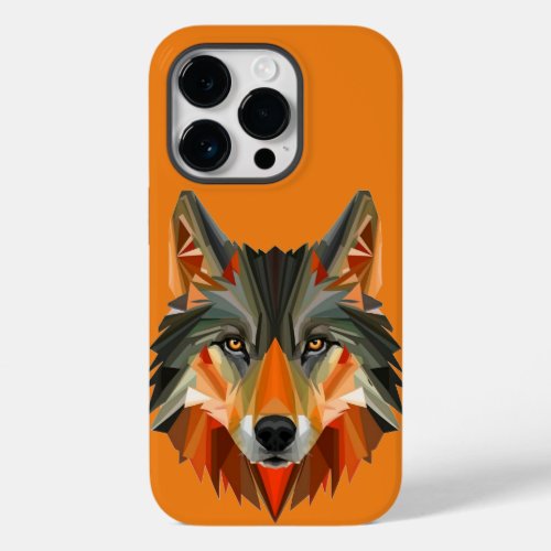 colorful wolf on cell phone case