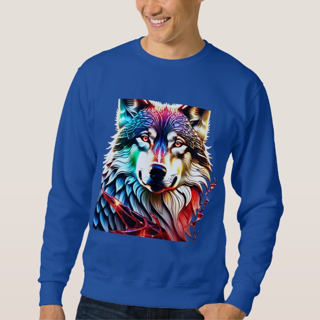 Colorful Wolf Sweatshirt (Front)