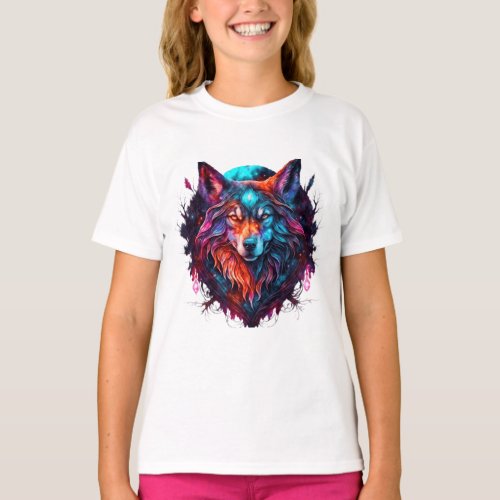 Colorful Wolf  T_Shirt