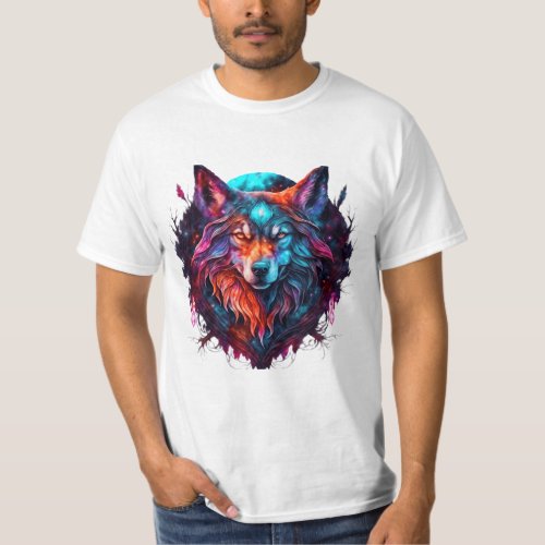 Colorful Wolf  T_Shirt