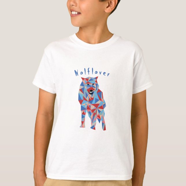 Colorful Wolflover T-Shirt (Front)