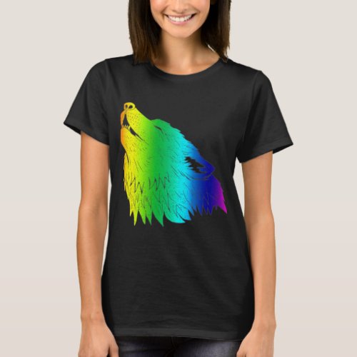 Colorful Wolves Shirt Rainbow Wolf