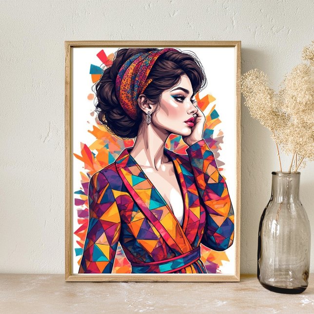 Colorful woman Art Poster (Creator Uploaded)