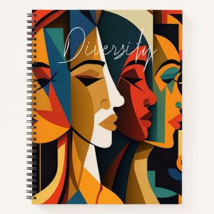 Colorful Women Faces International Women's Day Notebook
