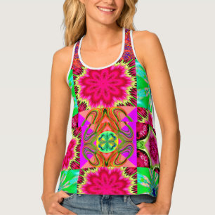 Colorful Women's All-Over Print Racerback Tank Top