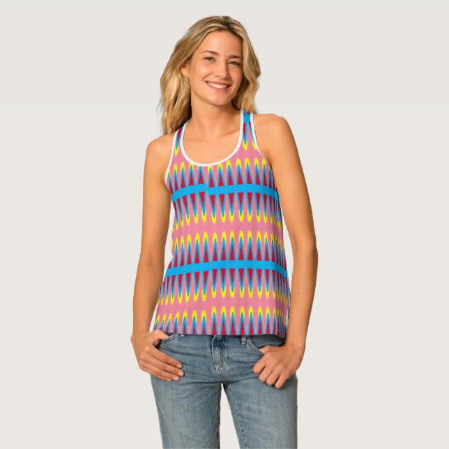  Colorful Women's Tank Top (Front Full)