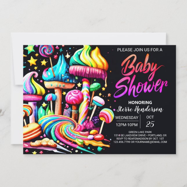 Colorful Wonderland Baby Shower Invitation (Front)