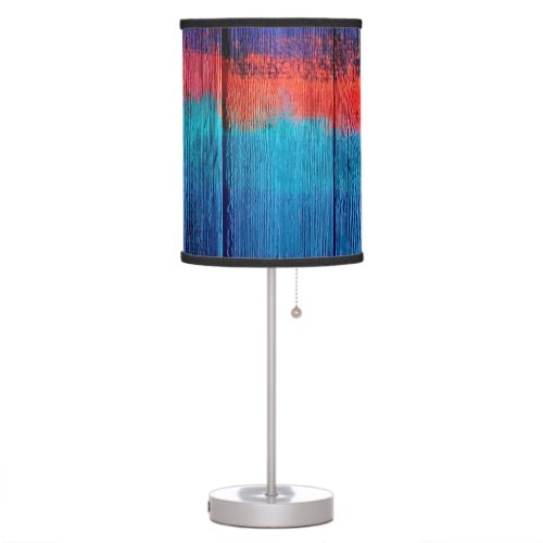 Colorful Wood Abstract Painting 12 Table Lamp