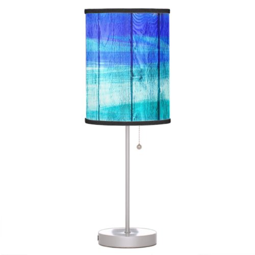 Colorful Wood Abstract Painting 9 Table Lamp