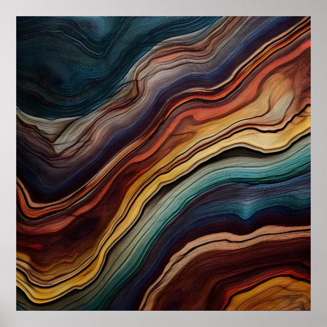 Colorful Wood Art Poster (Front)