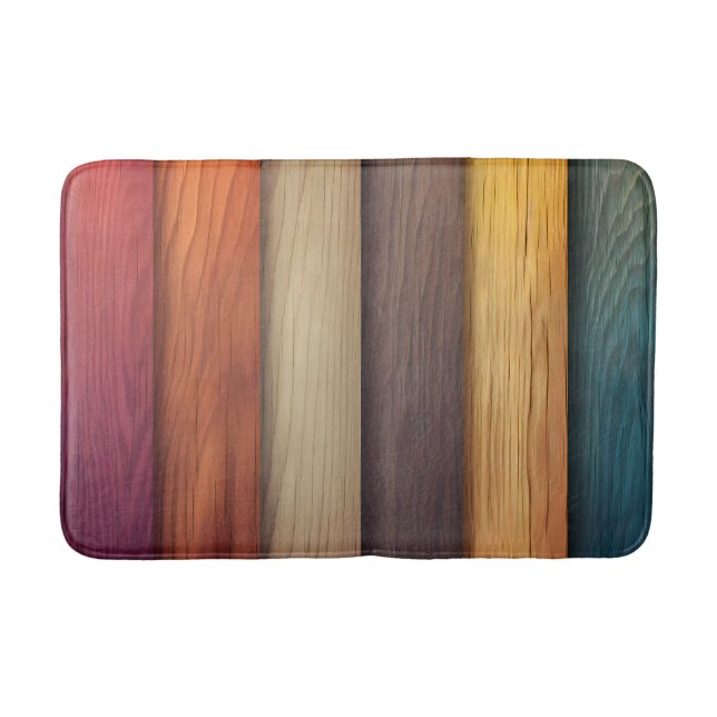 Colorful Wood Bath Mat (Front)