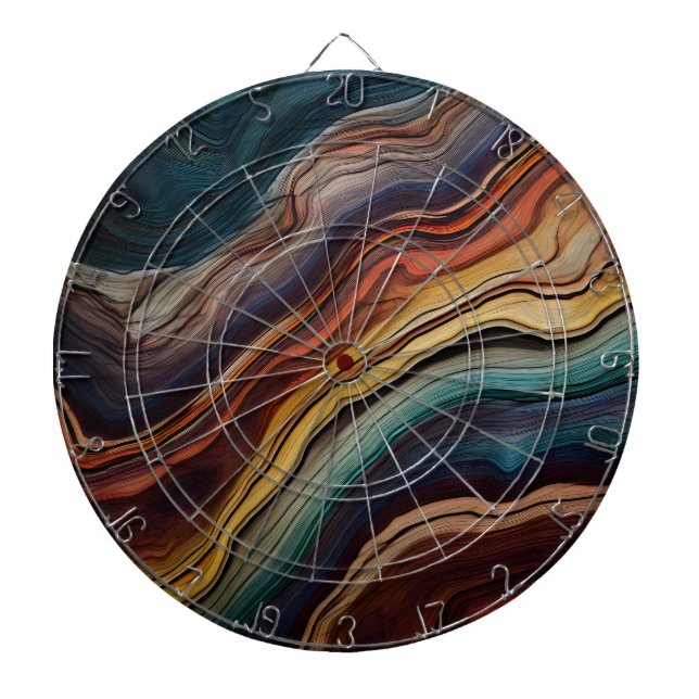 Colorful Wood Dartboard (Front)